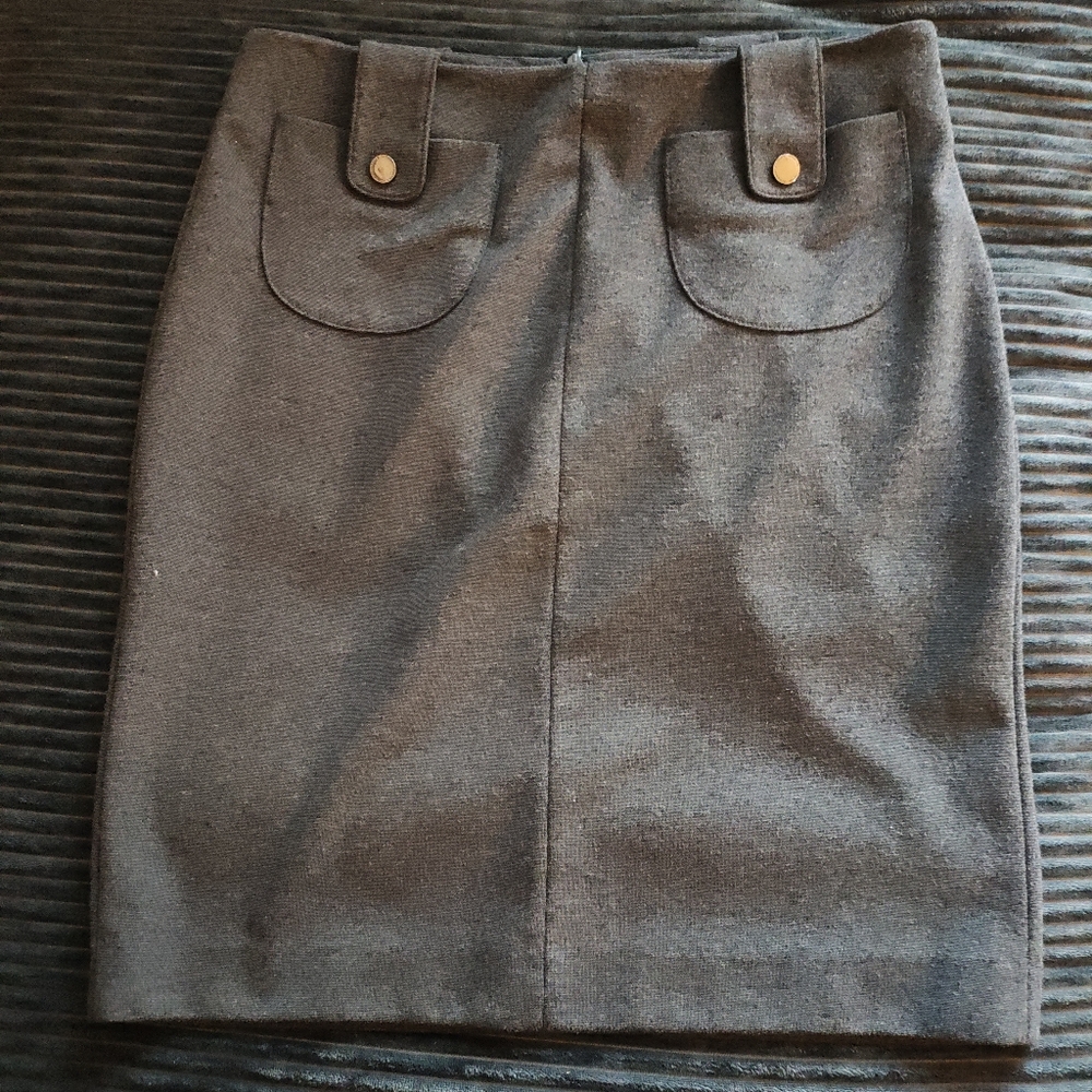 Adrienne Vittadini Charcoal Pencil Skirt Size 6
